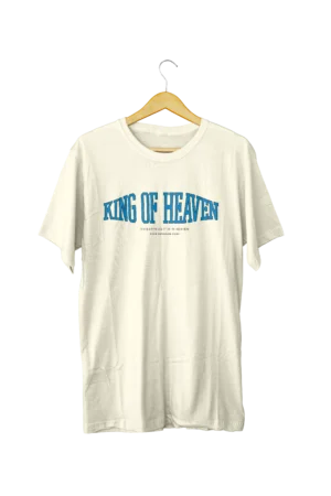 Camiseta oversized estampa King Of Heaven meia malha 30/1 100% algodão 160 g/m
