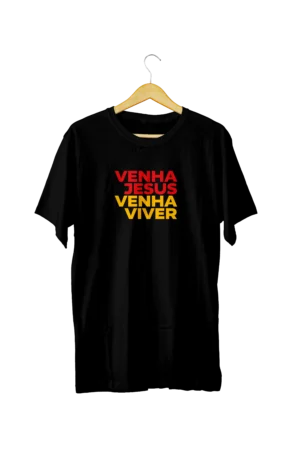 Camiseta oversized estampa Venha Jesus